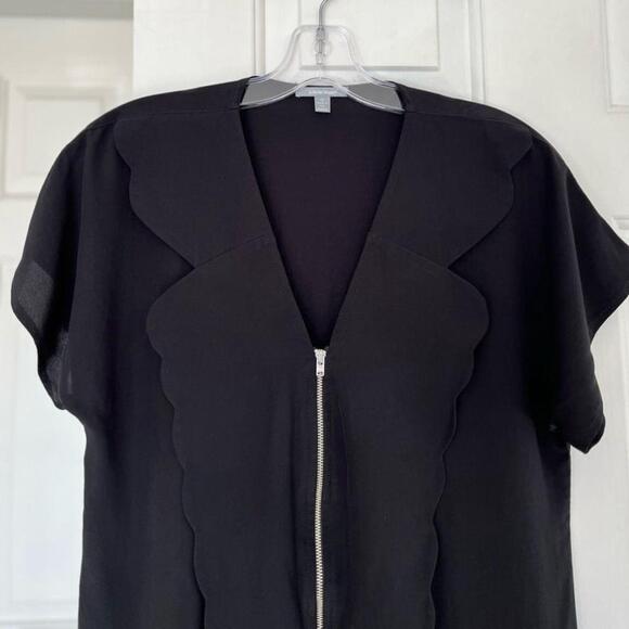 SOLD Juliette Hogan Zip Detail Silk Black Shift Dress NZ 10 / US 6 - Picture 3 of 14